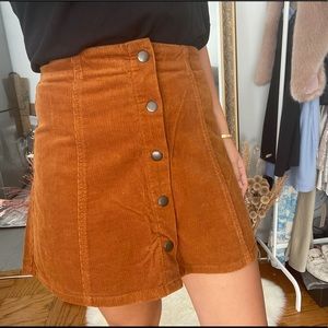 Corduroy mini skirt